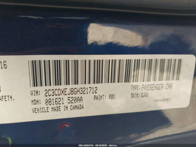 2C3CDXEJ8GH321712 Dodge Charger Srt 392