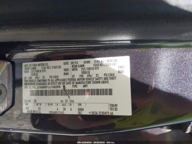 5LMCJ1A95FUJ18259 Lincoln MKC