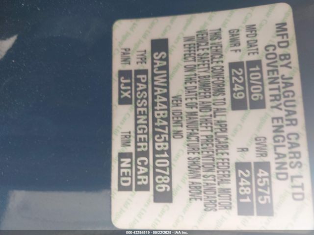 2007 JAGUAR XK SAJWA44B475B10786 Photo 8