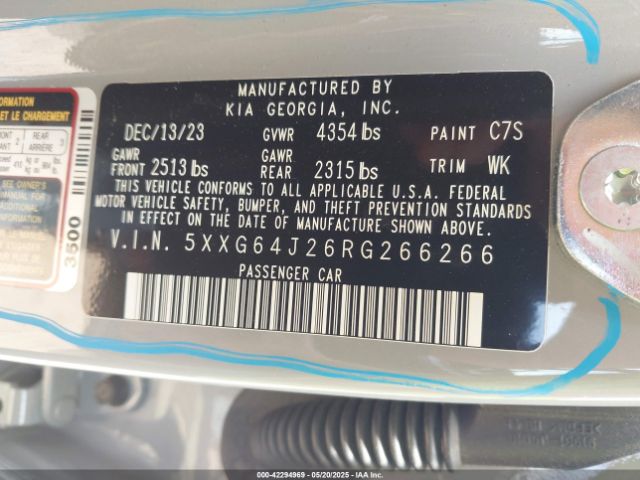 2024 KIA K5 5XXG64J26RG266266 Photo 8