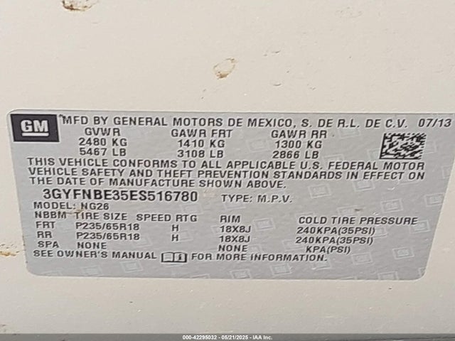 2014 CADILLAC SRX 3GYFNBE35ES516780 Photo 8
