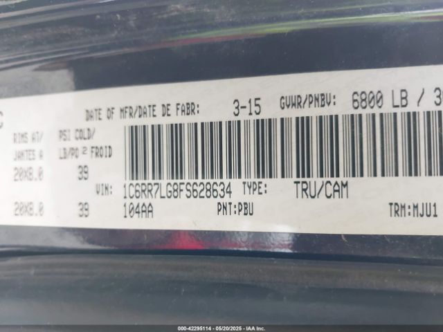 2015 RAM 1500 1C6RR7LG8FS628634 Photo 8