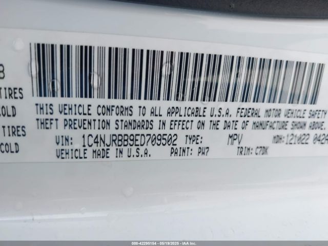1C4NJRBB9ED709502 Jeep Patriot Sport