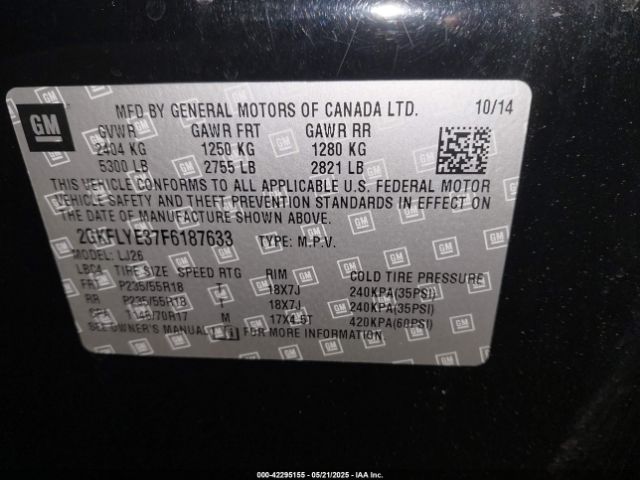 2GKFLYE37F6187633 GMC Terrain Slt-2