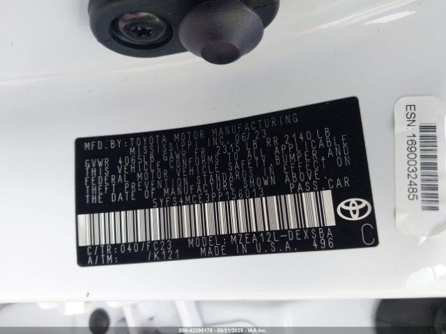 2023 TOYOTA COROLLA 5YFS4MCE3PP156013 Photo 8