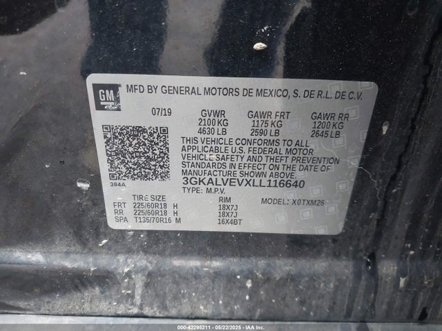3GKALVEVXLL116640 GMC Terrain Awd Slt