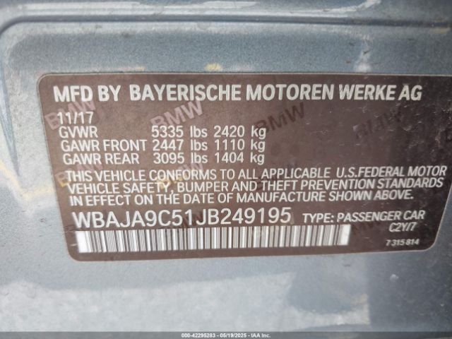 WBAJA9C51JB249195 BMW 530e Iperformance