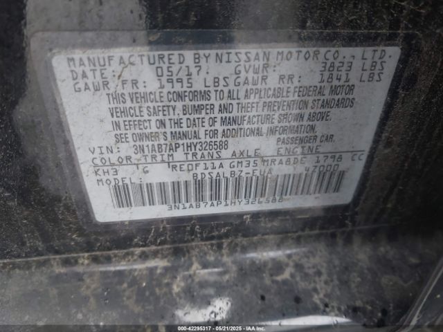 3N1AB7AP1HY326588 Nissan SENTRA S