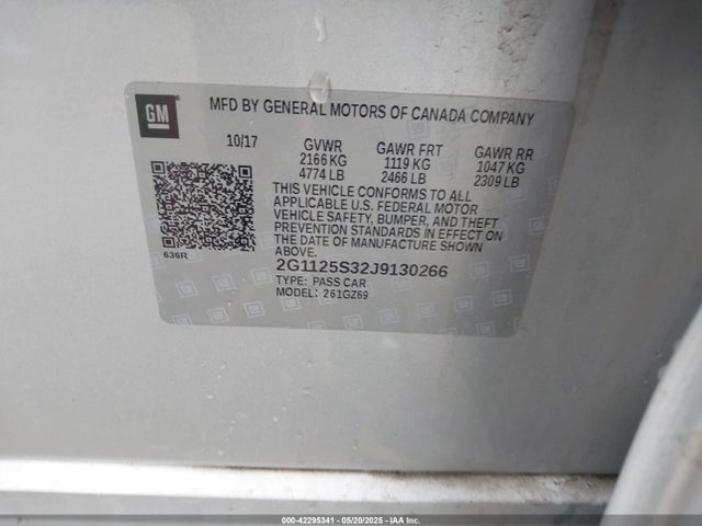 2G1125S32J9130266 Chevrolet IMPALA 2LZ