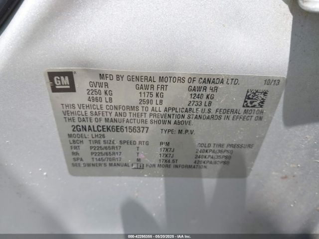 2GNALCEK6E6156377 Chevrolet Equinox 2lt