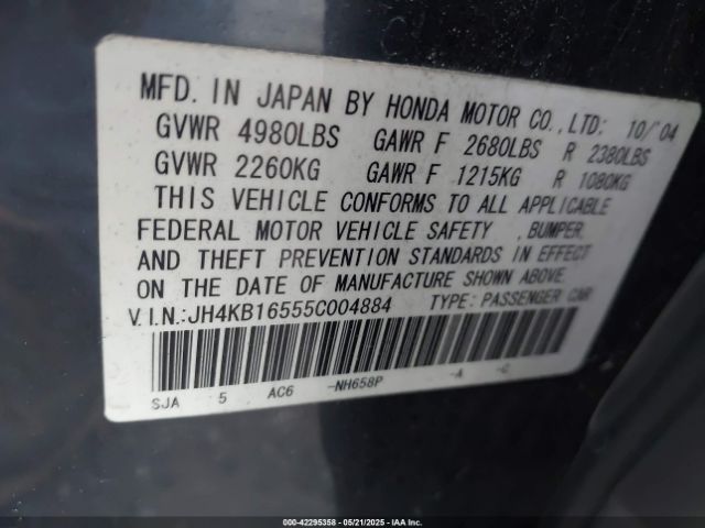 2005 ACURA RL JH4KB16555C004884 Photo 8