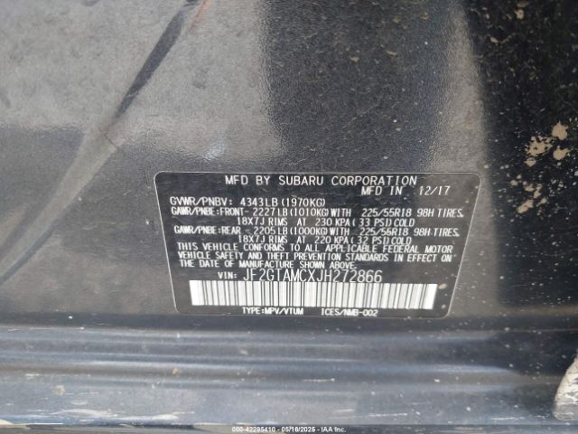 JF2GTAMCXJH272866 Subaru Crosstrek 2.0i Limited