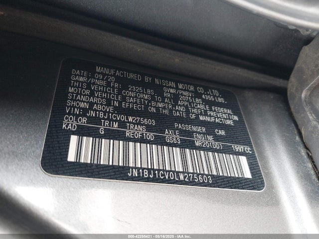 JN1BJ1CV0LW275603 Nissan ROGUE SPORT