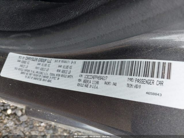2015 CHRYSLER 200 1C3CCCAB7FN564217 Photo 8