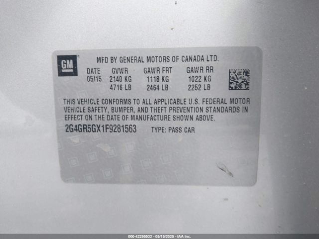2G4GR5GX1F9281563 Buick Regal Turbo Premium Ii