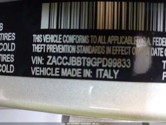 ZACCJBBT9GPD99833 Jeep Renegade Latitude