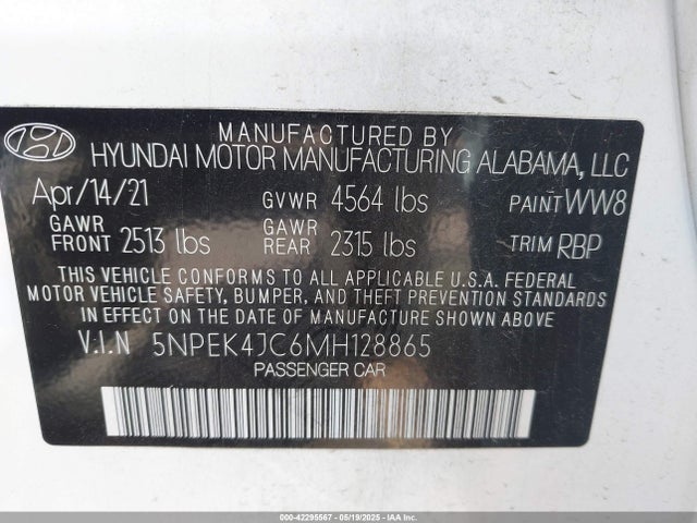 5NPEK4JC6MH128865 Hyundai Sonata N Line