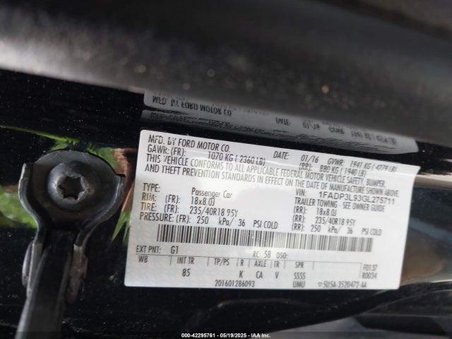 1FADP3L93GL275711 Ford FOCUS ST