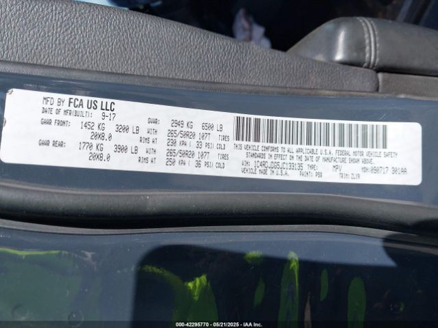 2018 DODGE DURANGO 1C4RDJDG5JC133135 Photo 8