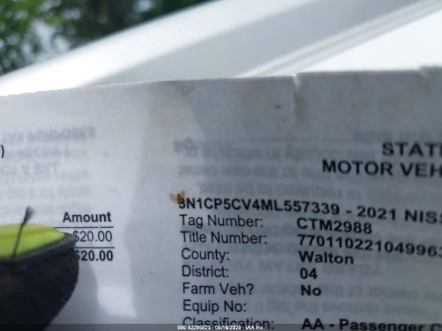 3N1CP5CV4ML557339 Nissan 2021