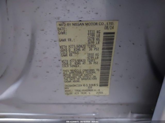 5N1BA0NC1EN613985 Nissan Armada