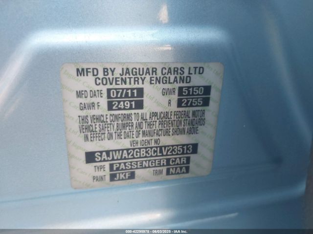 2012 JAGUAR XJ SAJWA2GB3CLV23513 Photo 8