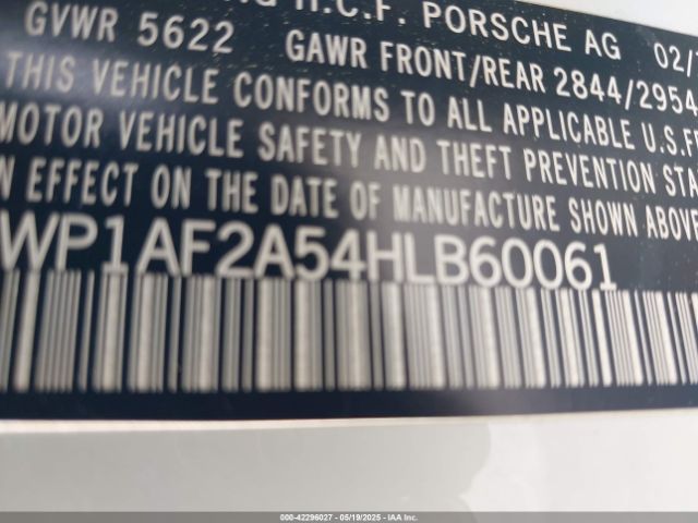 WP1AF2A54HLB60061 Porsche Macan Turbo