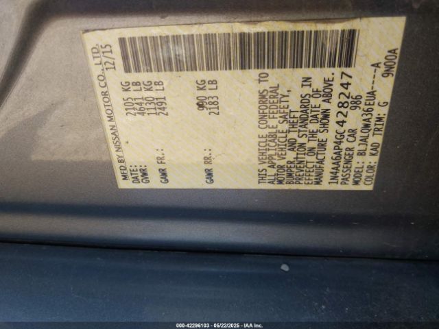 1N4AA6AP4GC428247 Nissan Maxima 3.5 S