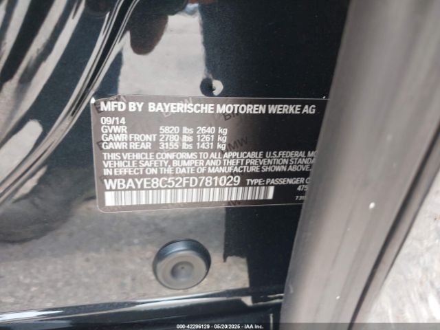 2015 BMW 750LI WBAYE8C52FD781029 Photo 8