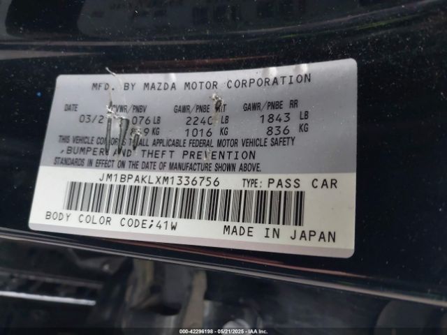 2021 MAZDA MAZDA3 JM1BPAKLXM1336756 Photo 8