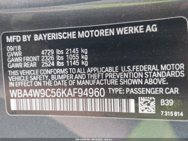 2019 BMW 440I WBA4W9C56KAF94960 Photo 8