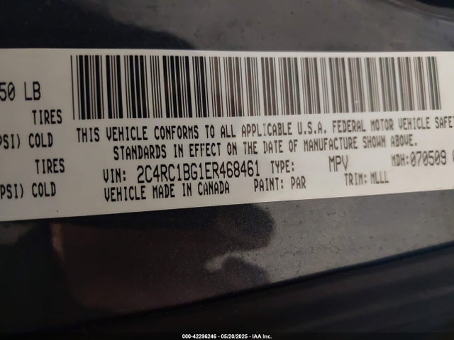 2C4RC1BG1ER468461 Chrysler Town & Country Touring