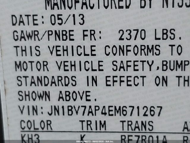 JN1BV7AP4EM671267 Infiniti Q50 Premium