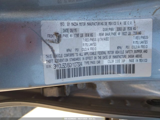 3MYDLBZV5GY107324 Scion IA