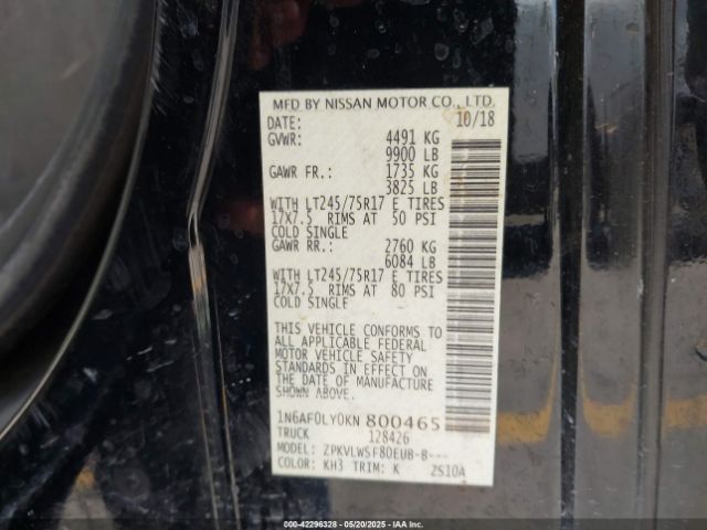 2019 NISSAN NV CARGO 1N6AF0LY0KN800465 Photo 8