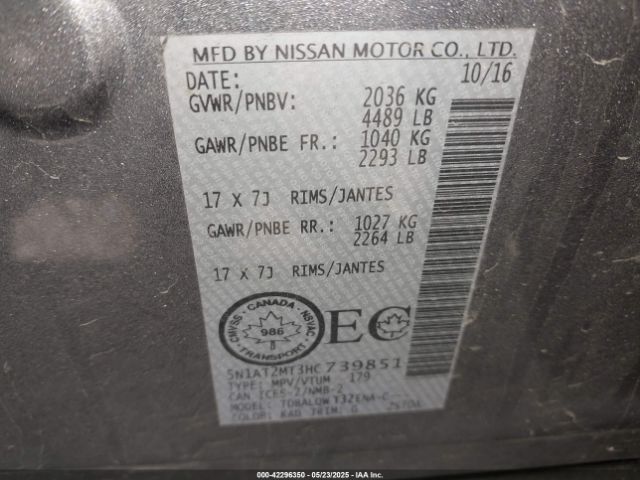 5N1AT2MT3HC739851 Nissan 2017