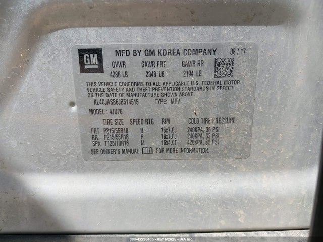 KL4CJASB6JB514515 Buick Encore Preferred
