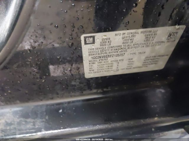 1GC2KVEGXFZ125257 Chevrolet Silverado 2500hd Lt