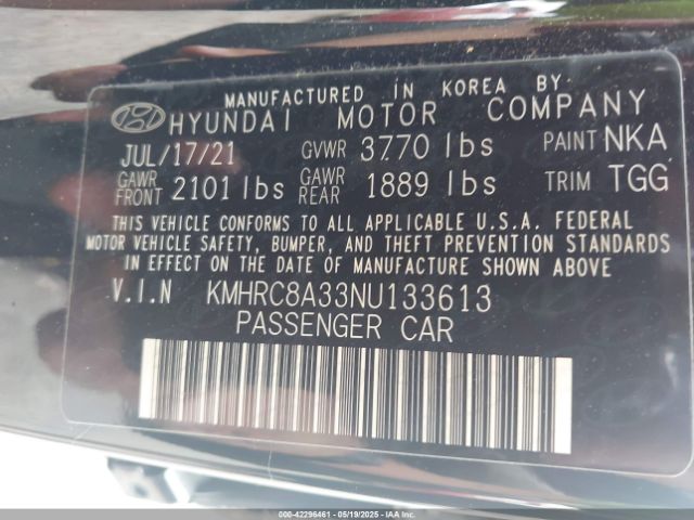 KMHRC8A33NU133613 Hyundai Venue Sel