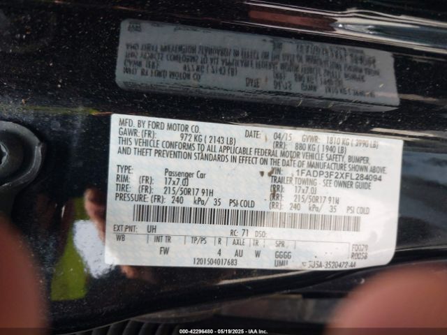 1FADP3F2XFL284094 Ford FOCUS SE