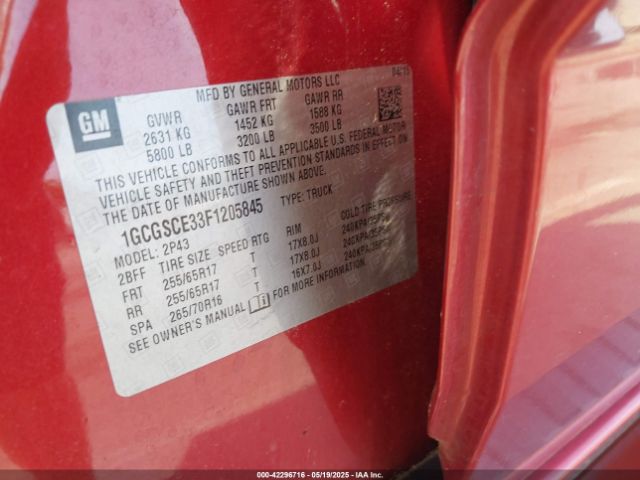 1GCGSCE33F1205845 Chevrolet Colorado Z71