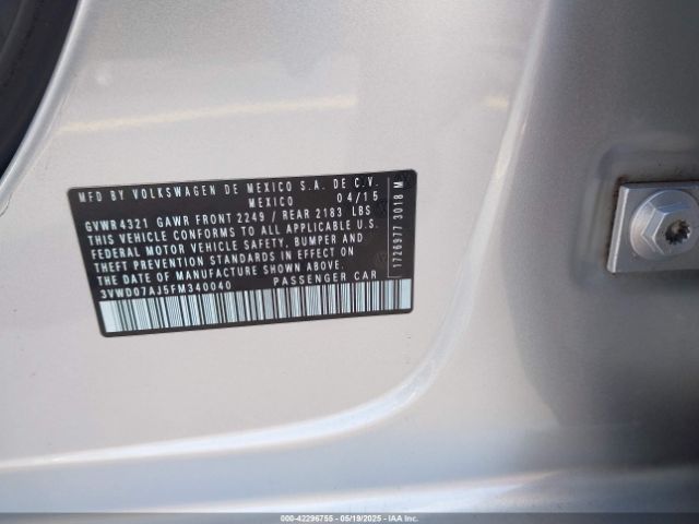 2015 VOLKSWAGEN JETTA 3VWD07AJ5FM340040 Photo 8