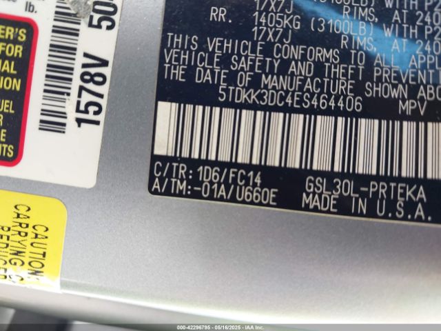 5TDKK3DC4ES464406 Toyota Sienna Le V6 8 Passenger