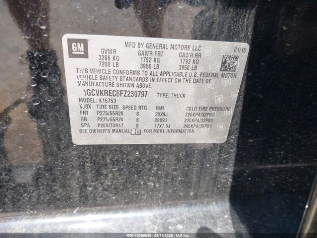 2015 CHEVROLET SILVERADO 1500 1GCVKREC6FZ230797 Photo 8