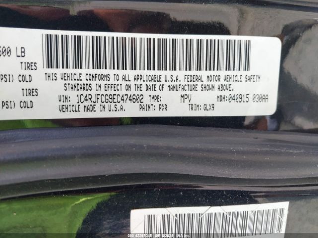 1C4RJFCG9EC474602 Jeep Grand Cherokee Overland