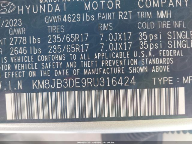 2024 HYUNDAI TUCSON KM8JB3DE9RU316424 Photo 8