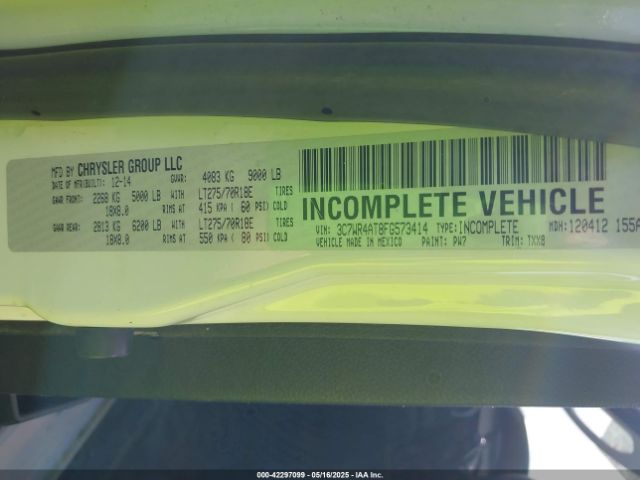 3C7WR4AT8FG573414 RAM 2500 Tradesman