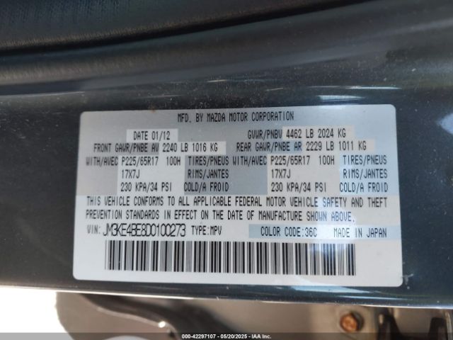 2013 MAZDA CX-5 JM3KE4BE8D0100273 Photo 8