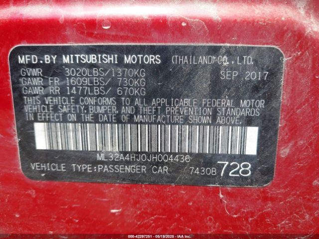 2018 MITSUBISHI MIRAGE ML32A4HJ0JH004436 Photo 8
