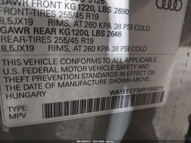 2024 AUDI Q3 WA1EECF30R1156373 Photo 8